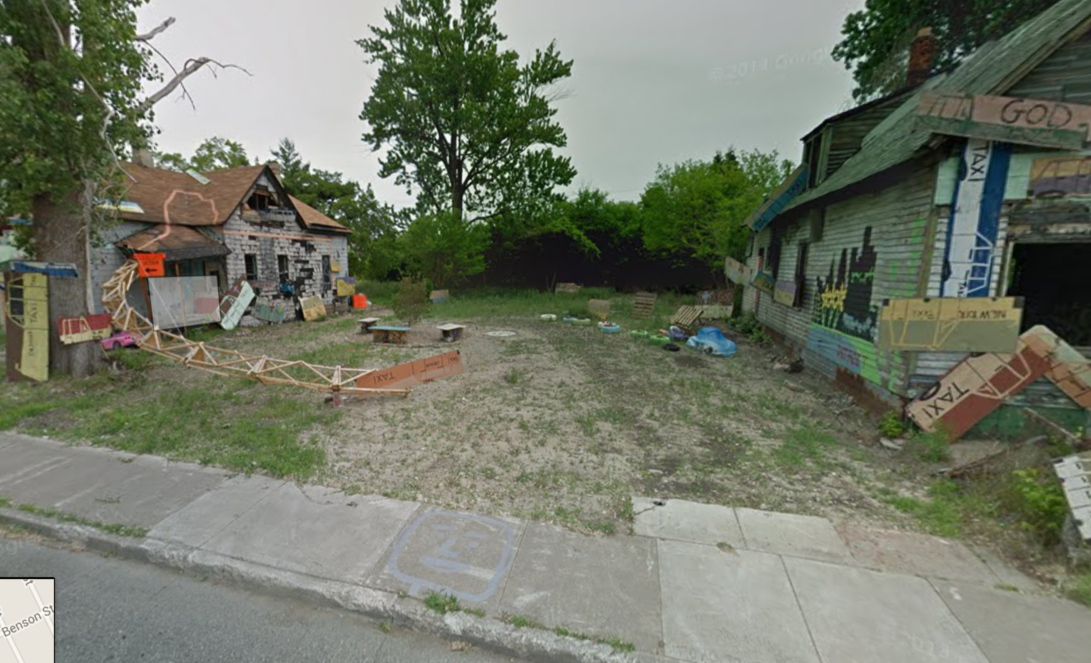 Wide view of the lot and surrounding neighborhood