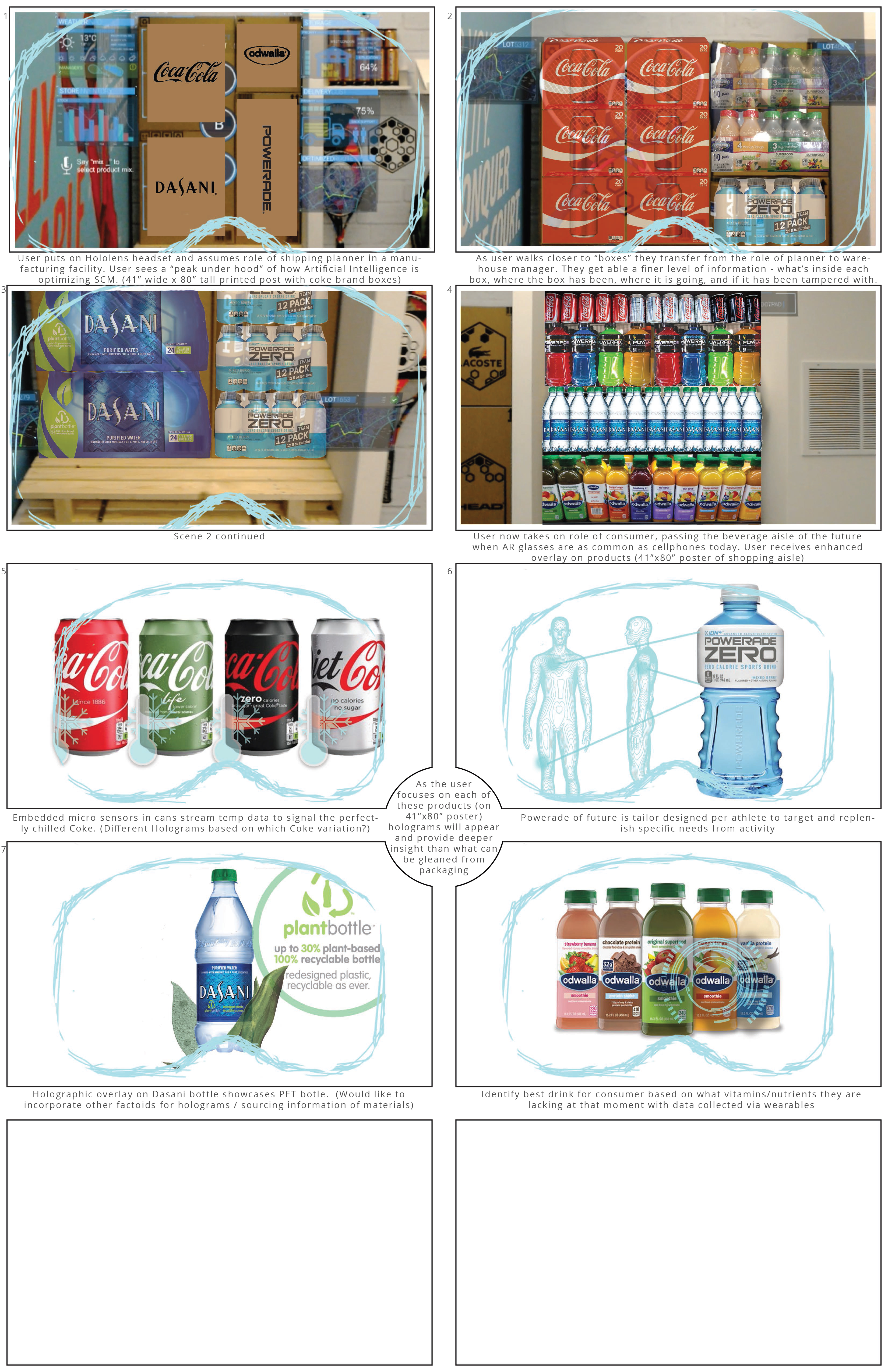 Coca-Cola AR experience interface — stand on sensor to begin