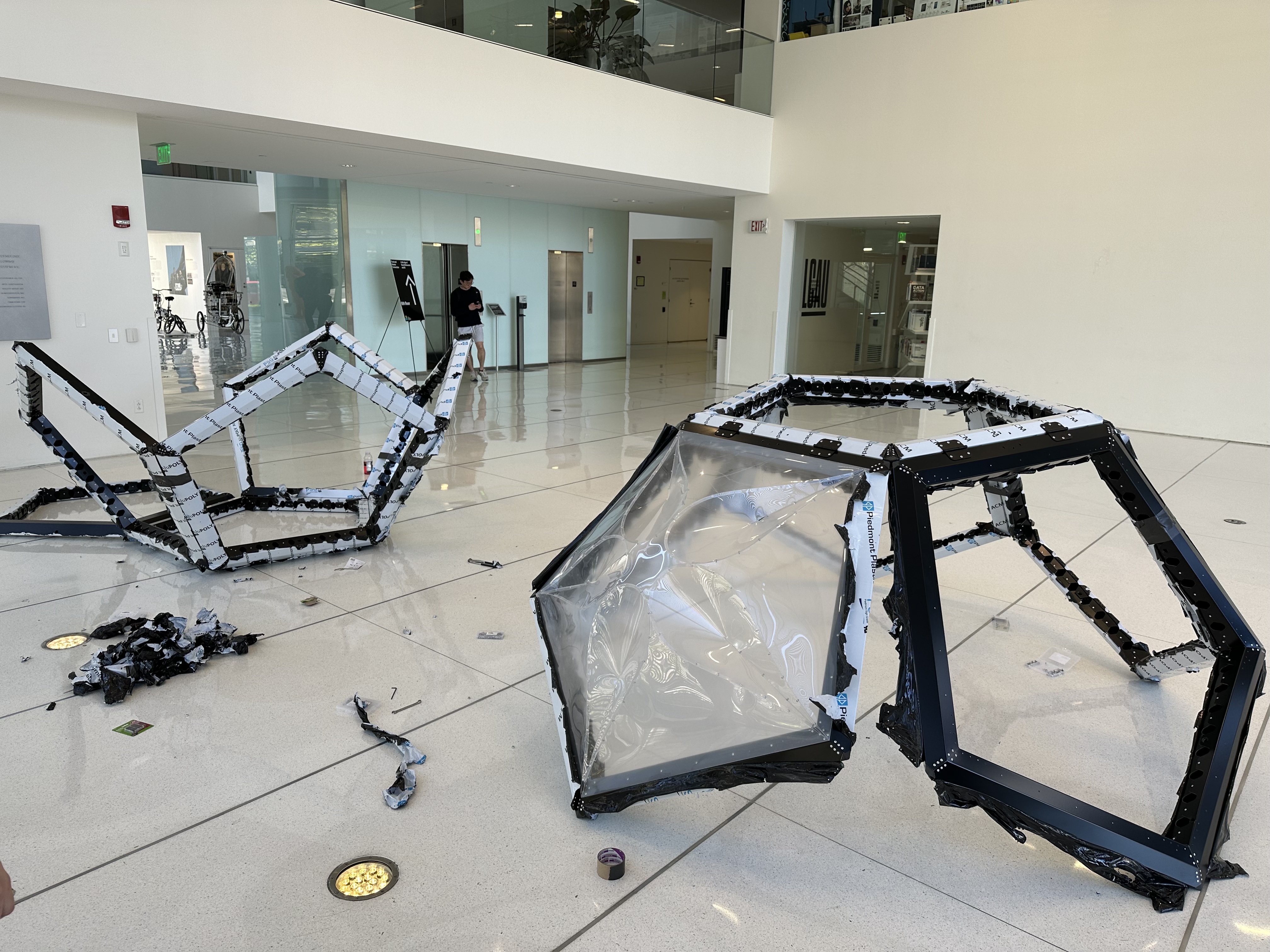 3/4 scale prototype sections in lobby