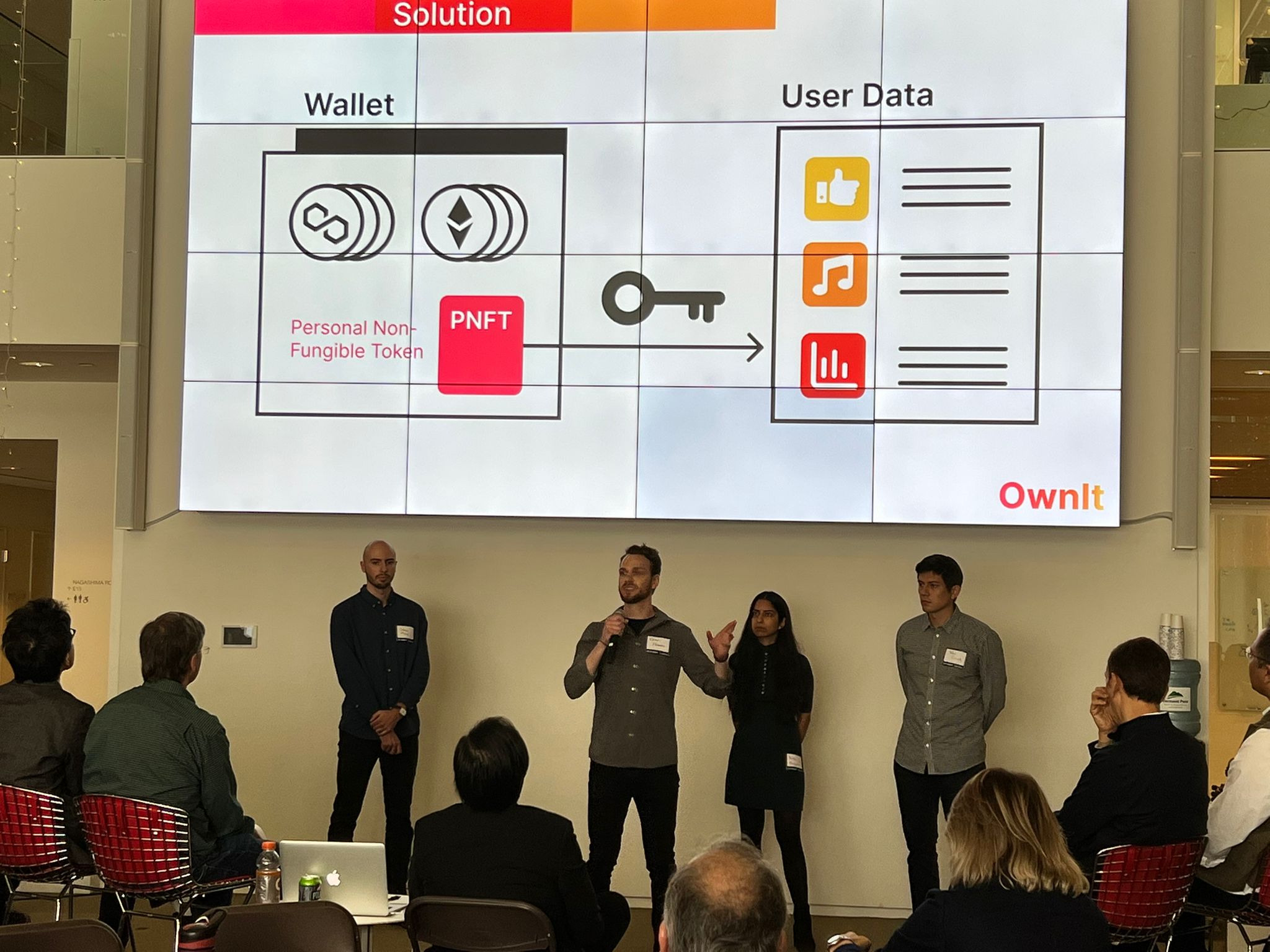 Presenting the OwnIt PNFT solution at the pitch competition