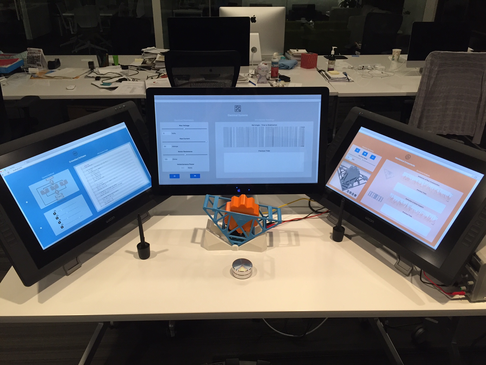 Three-monitor demo setup