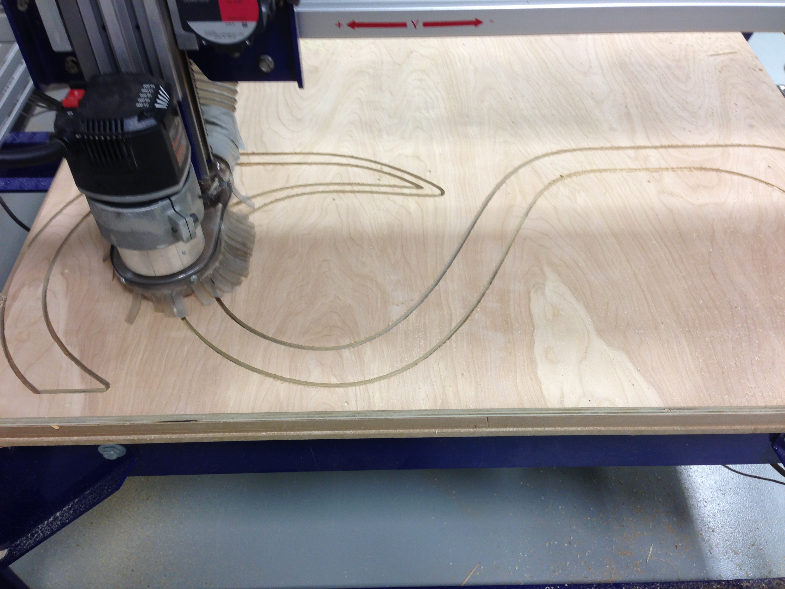 CNC router close-up