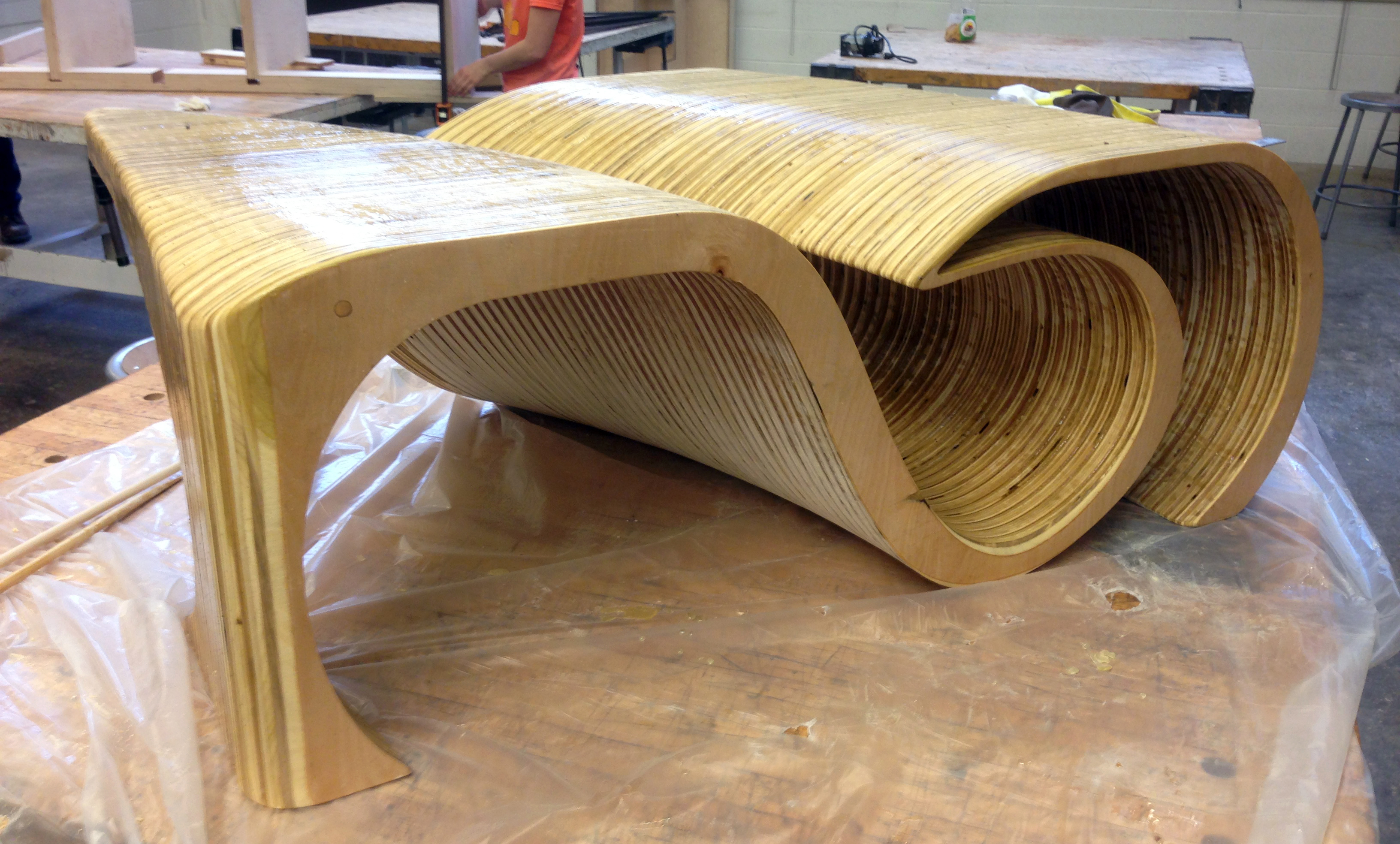 Side view in workshop